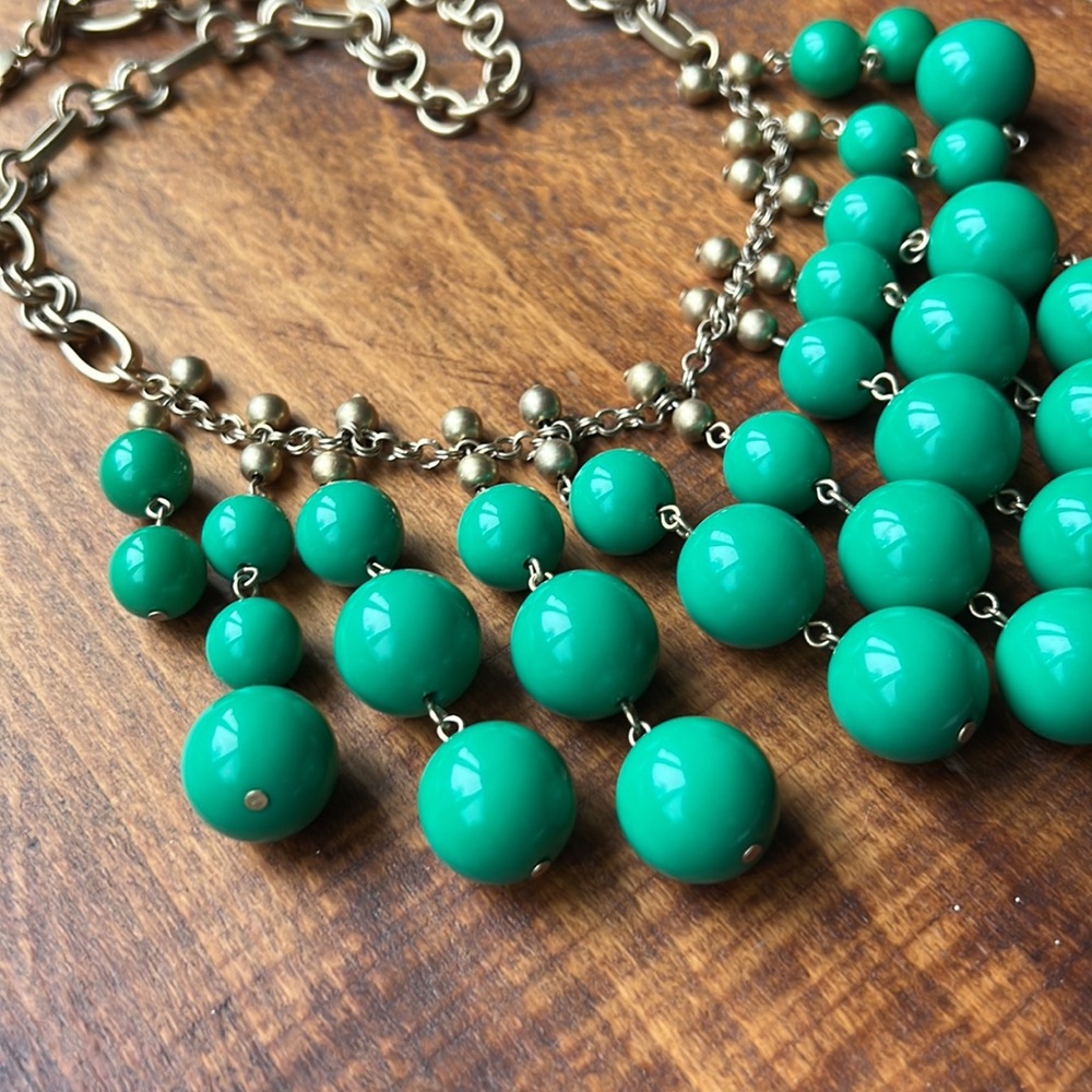 Stella & Dot Kelly Green Statement Necklace